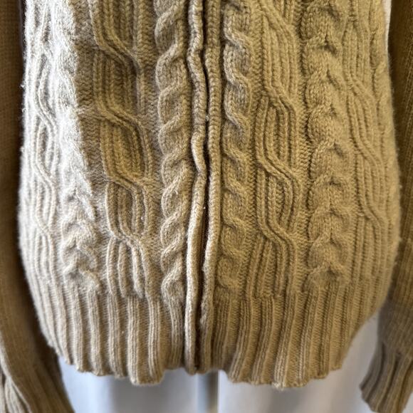 Weekend Max Mara Virgin Wool Cable Knit Zip Cardigan Size L - Picture 8 of 13
